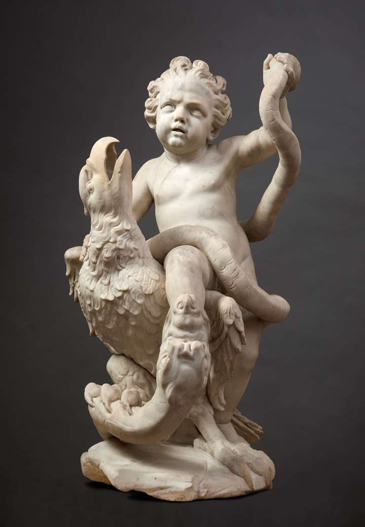 The Infant Hercules Struggling with a Serpent